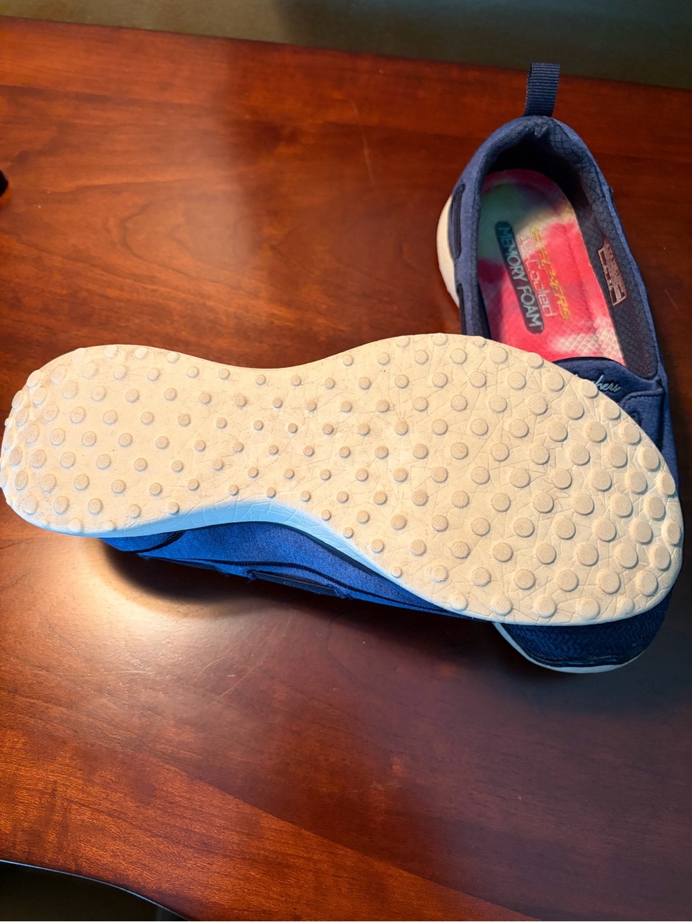 Skechers Navy Blue Microburst Topnotch shoes - Picture 5 of 7